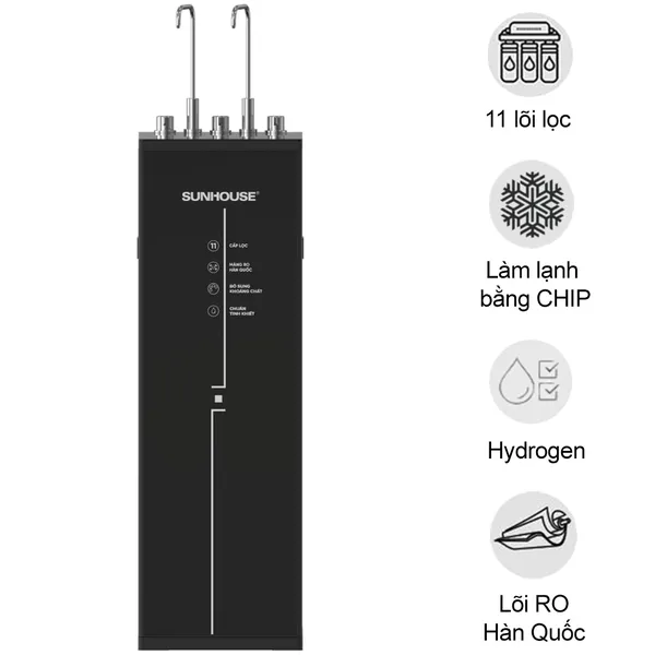 Máy Lọc Nước RO Nóng Nguội Lạnh Hydrogen Sunhouse UltraPURE 11 Lõi SHA76226L