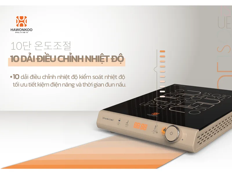 Bếp Điện Từ Đơn Kèm Nồi Lẩu Hawonkoo SEOUL-CEH-108-INVERTER-CF