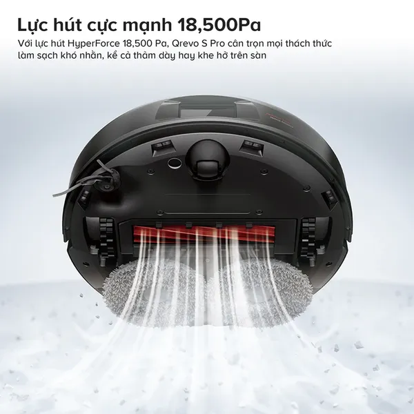 Robot Hút Bụi Roborock Qrevo S Pro Màu Đen