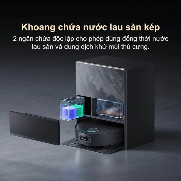 Robot Hút Bụi Lau Nhà Dreame Aqua 10 Pro Track - Trắng