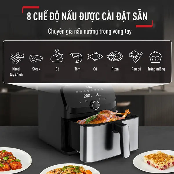 Nồi Chiên Không Dầu Tefal Mega EY855D68 7.5 Lít