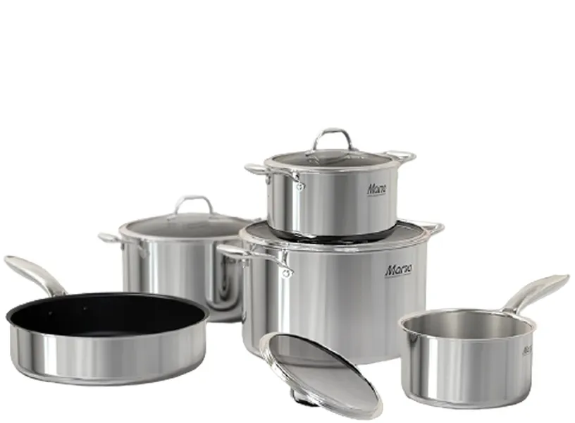 Bộ Nồi Chảo Inox 304 Cao Cấp Đa Lớp Sunhouse SHG700
