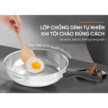 Chảo Inox Impact Sunhouse ECO IN24M3 8