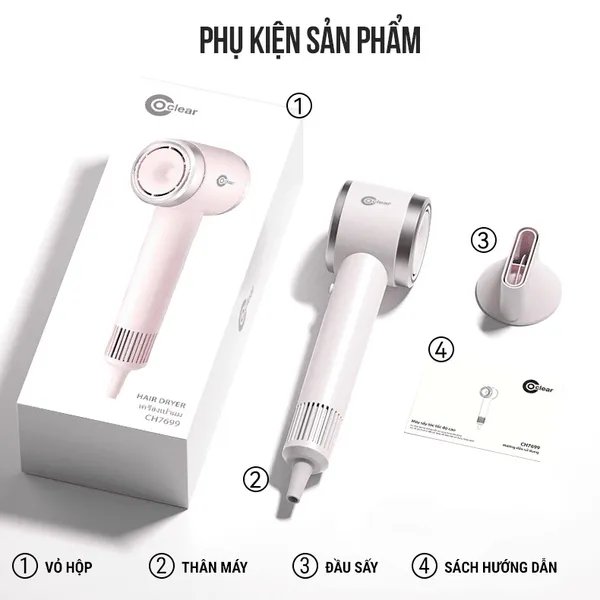Máy Sấy Tóc Tốc Độ Cao Coclear CH7699 1600W
