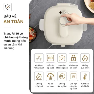 Nồi Áp Suất Điện Đa Năng Olivo PC40 4 Lít 8