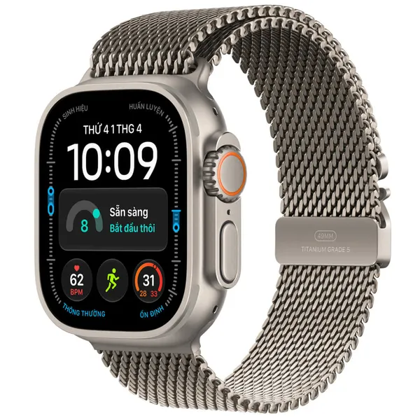 Apple Watch Ultra 4 GPS + Cellular 49mm Viền Titanium Dây Milan
