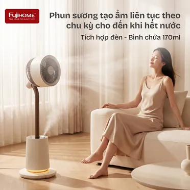 Quạt Tuần Hoàn Thông Minh, Ra Lệnh Giọng Nói Fujihome Luxury CFR01PRO-VOICE (Màu đen) 7