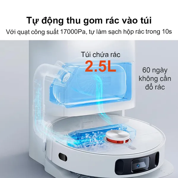 Robot Hút Bụi Lau Nhà, Tự Giặt Giẻ Xiaomi Vacuum Mop X10+