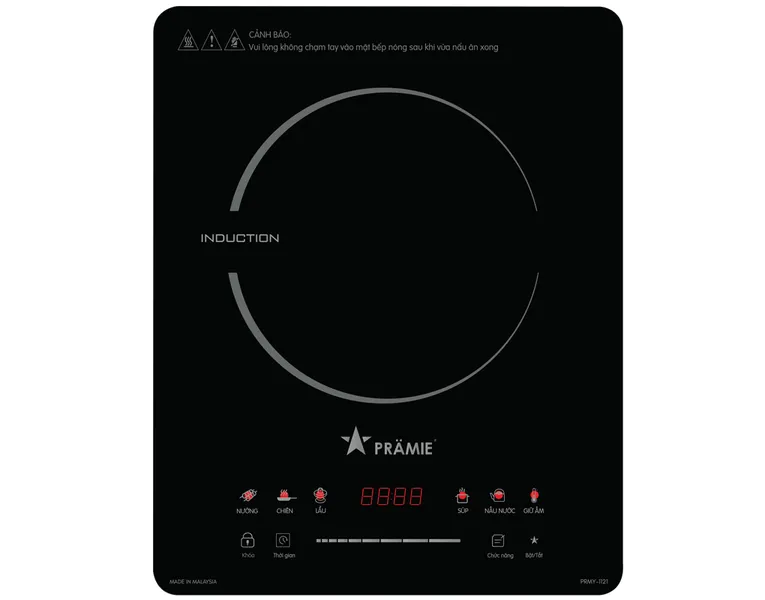 Bếp Điện Từ Đơn Pramie PRMY-1121 - Xuất Xứ Malaysia (Tặng Kèm Nồi)