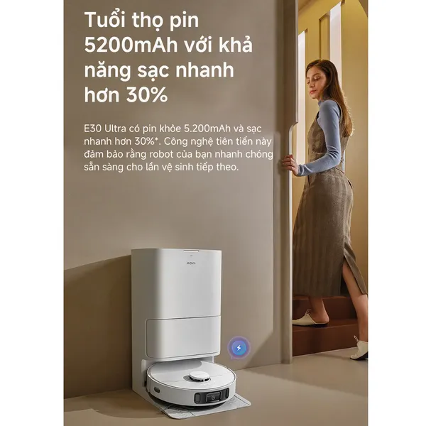 Robot Hút Bụi Lau Nhà Mova E30 Ultra