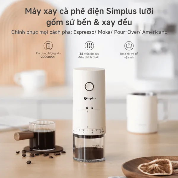 Máy Xay Cà Phê Simplus MDJH005CW00