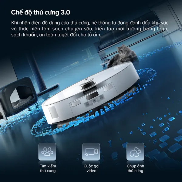 Robot Hút Bụi Roborock Curv 2 Pro Màu Trắng