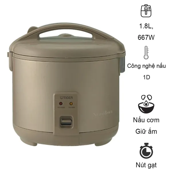 Nồi Cơm Điện Tiger JNP-1800 Đồng 1.8 Lít - Nhật Bản