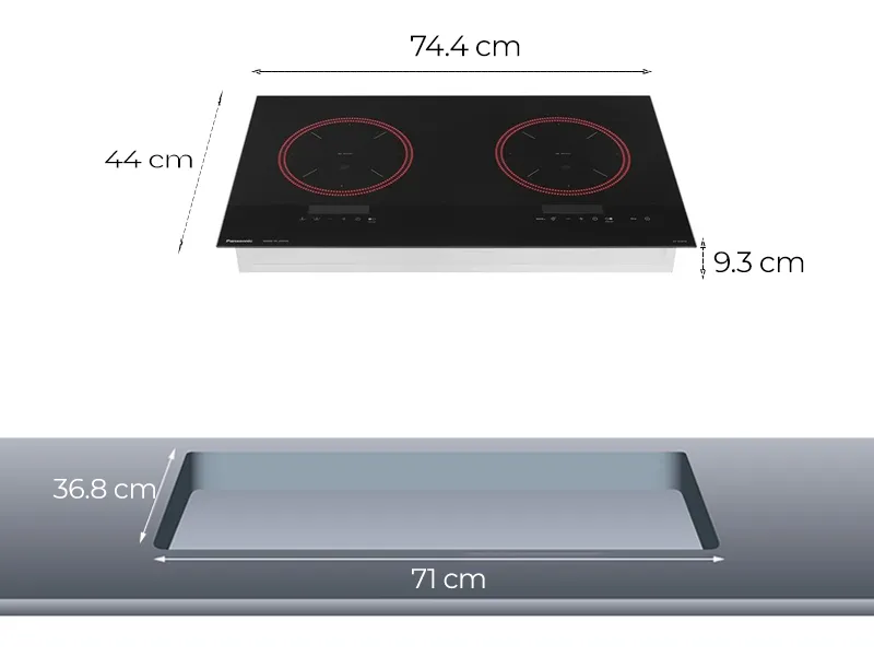 Bếp Điện Từ Đôi Panasonic KY-A1W70KRA - Xuất Xứ Nhật Bản