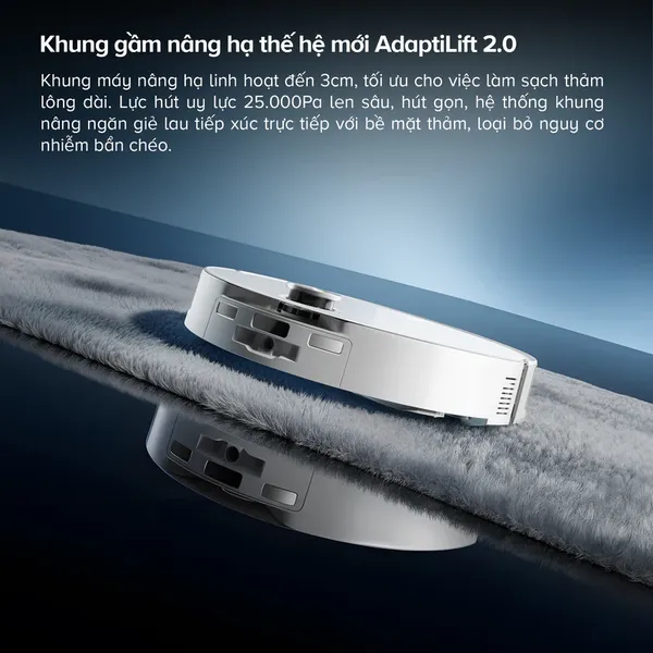 Robot Hút Bụi Roborock Curv 2 Pro Màu Trắng