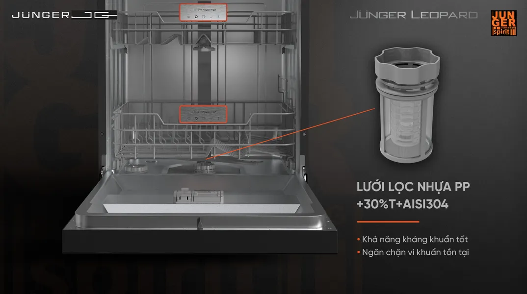 Máy Rửa Bát Junger Leopard DWJ-183-VG - Xuất Xứ Thái Lan