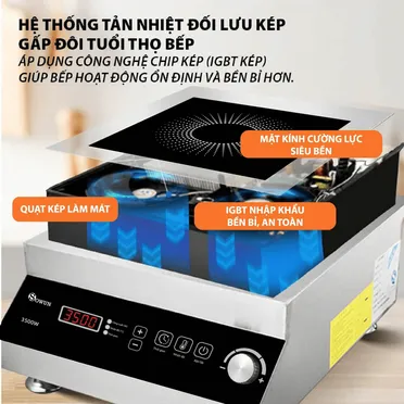 Bếp Từ Đơn Công Nghiệp Sowun SW 1235 3500W 2