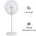 Quạt Đứng AsiaVina Turbo Decor - VY659691 - Màu Trắng