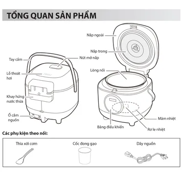Nồi Cơm Điện Tử DRC-3ESL006M 3