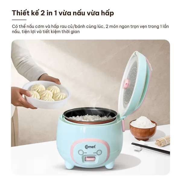 Nồi Cơm Điện Nắp Gài Comet CM8002