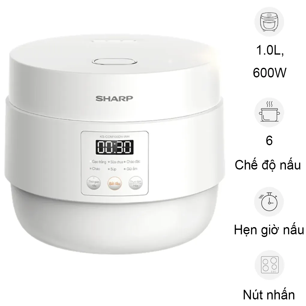 Nồi Cơm Điện Tử KS-COM100DV-WH 1 L&iacute;t