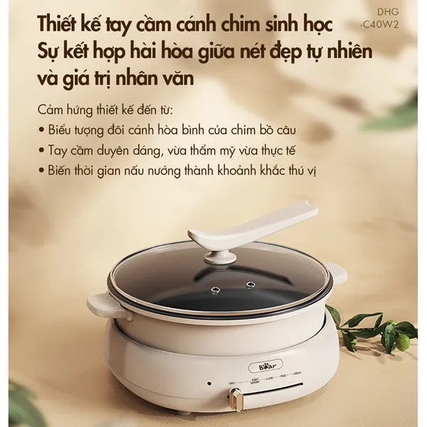 Nồi Lẩu Nướng Đa Năng Bear DHG-C40W2