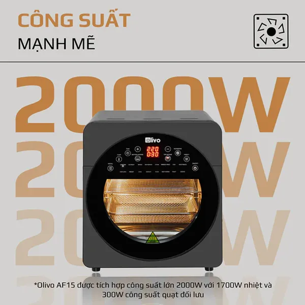 Nồi Chiên Không Dầu Olivo AF15