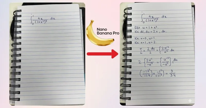 Hướng dẫn giải toán với Nano Banana Pro - Phương pháp học tập hiệu quả, tiện lợi