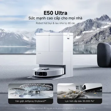 Robot Hút Bụi Lau Nhà Mova E50 Ultra Màu Đen 7