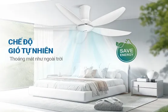 Quạt Trần 5 Cánh Sunhouse Apex APF7669W 60W 6