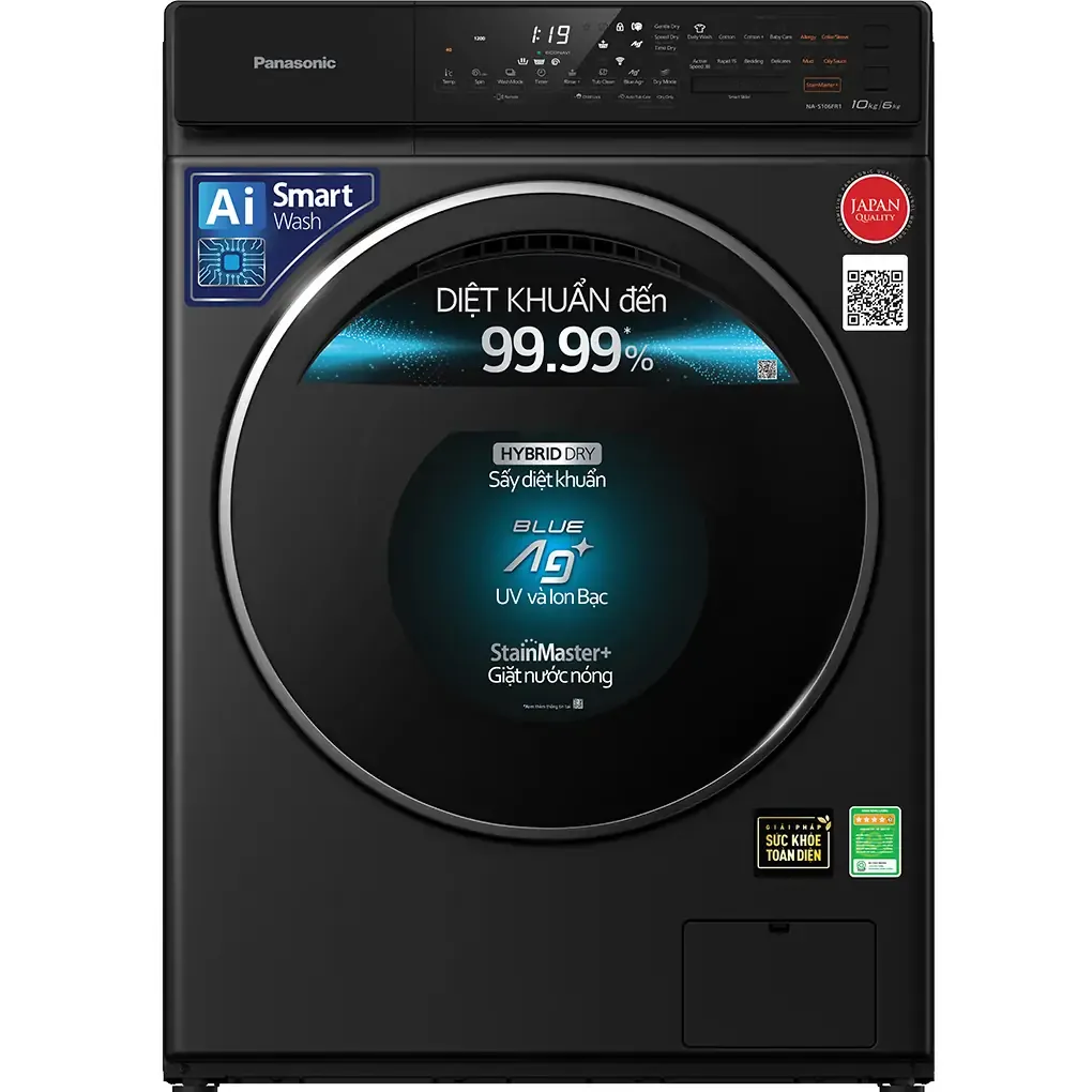 Inverter Giặt 10 Kg - Sấy 6 Kg NA-S106FR1BV