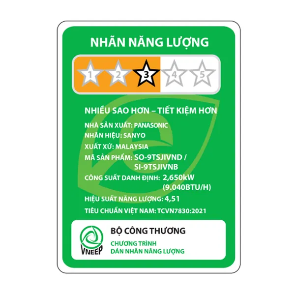 Máy Lạnh Sanyo Inverter 1 Hp SO/SI-9TSJIVNB