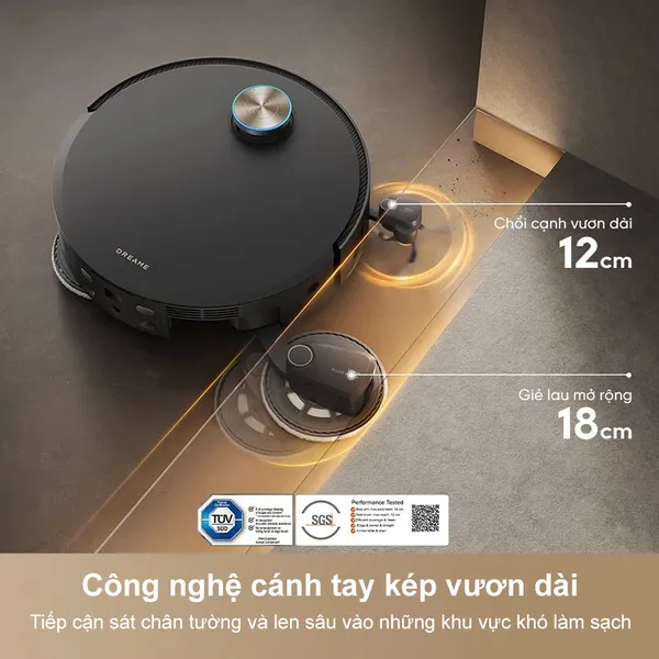 Robot Hút Bụi Lau Nhà Dreame X60 Ultra Extreme Màu Đen