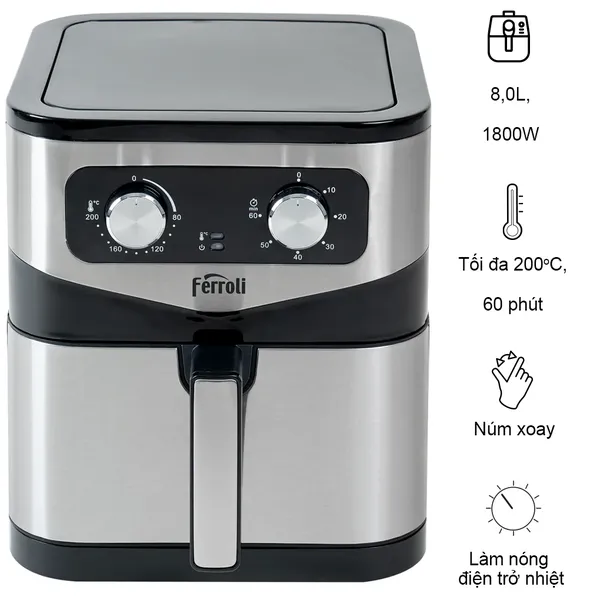 Nồi Chiên Không Dầu Ferroli FAF-8.0M 8 Lít