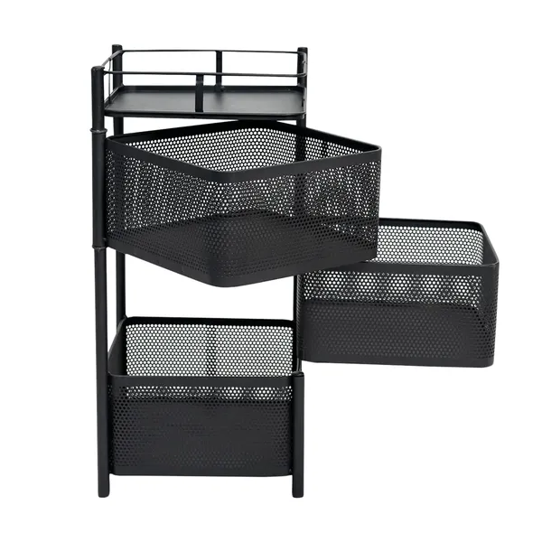 Kệ Xoay Vuông Kim Loại ECORS03B 3 Tầng