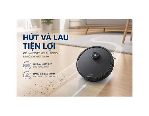 Robot Hút Bụi Lau Nhà Roborock Qrevo 2 Pro Đen 17