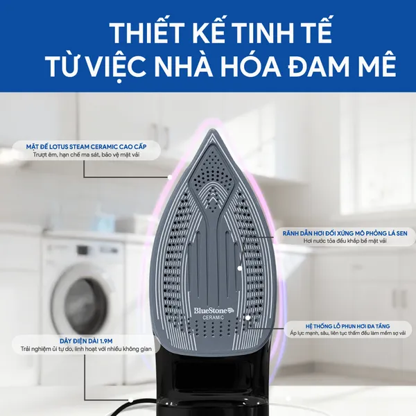 Bàn Ủi Hơi Nước Bluestone SIB-3833 2400W