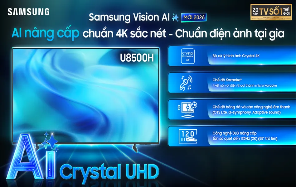 Smart Tivi Samsung 4K 55 Inch UA55U8500H