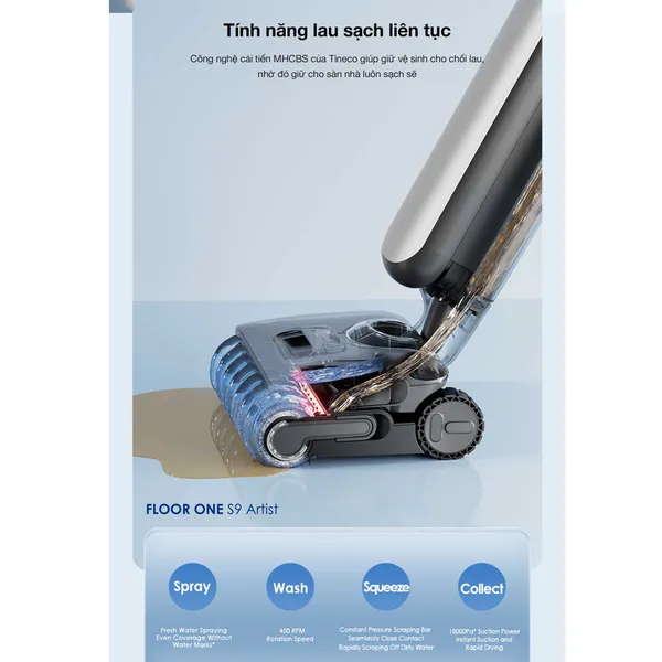 Máy Hút Bụi Lau Nhà Tineco Floor One S9 Artist FW2C0200ID