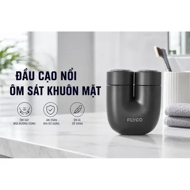 Máy Cạo Râu Điện Flyco U1VN Màu Đen 6