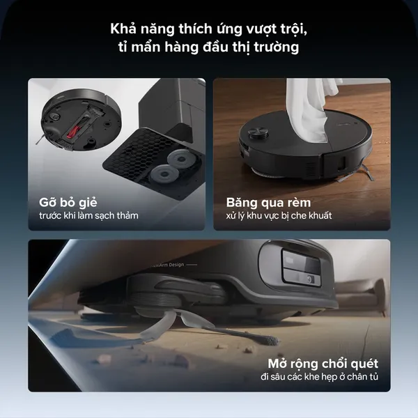 Robot Hút Bụi Roborock Qrevo Edge 2 Màu Đen