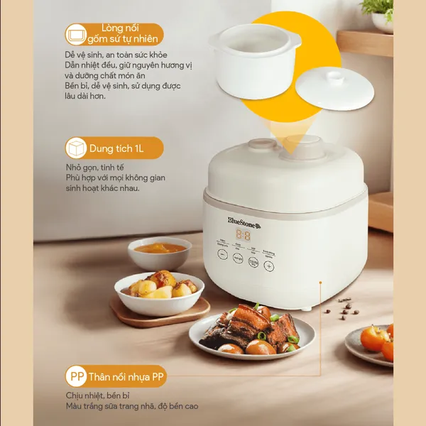 Nồi Nấu Chậm Cho Bé Ăn Dặm BlueStone SCB-6119