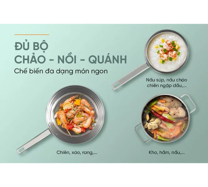 Bộ Nồi Chảo Inox 304 Sunhouse SHG608