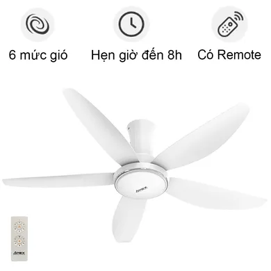 Quạt Trần 5 Cánh Có Đèn Sunhouse Apex APF7676W 60W