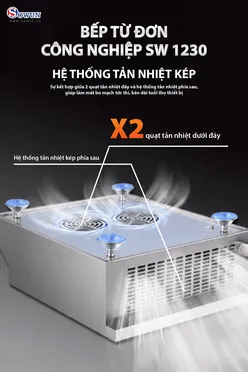 Bếp Từ Đơn Công Nghiệp Sowun SW 1230 3500W 2