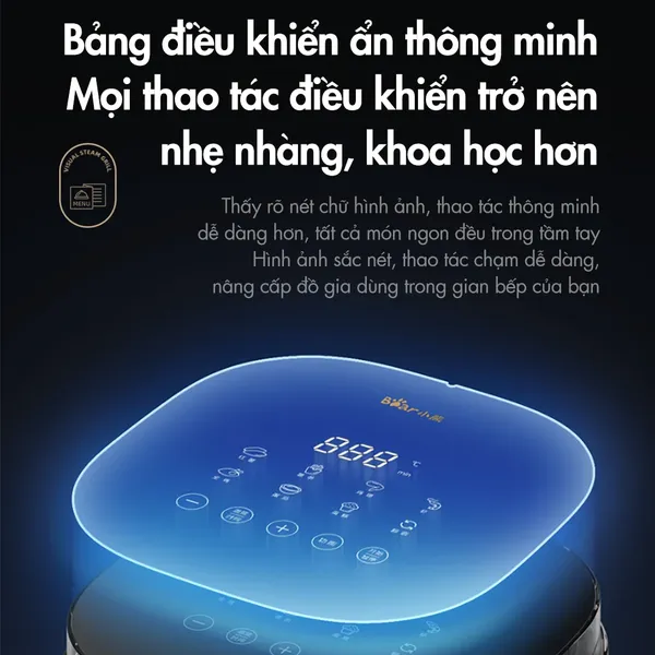 Nồi Chiên Không Dầu Bear QZG-F15E3 - Hàng Quốc Tế
