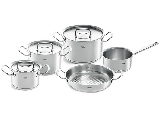 Bộ Nồi Fissler Original Profi 5 Món Có Quánh Và Chảo Tay Cầm - Xuất Xứ Đức