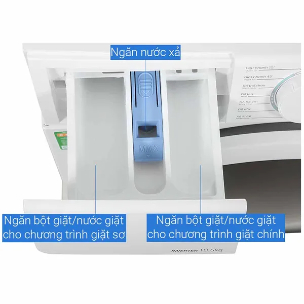 Máy Giặt Casper Inverter 10.5 KG WF-105I140BWC