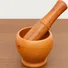 Bộ Cối Chày Bầu Gỗ Xà Cừ Cao Cấp Thanh Tú 13Cm