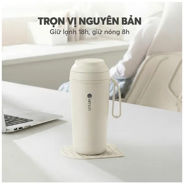 Cốc Giữ Nhiệt Inox 316 Elmich EL8305WH 450ml
